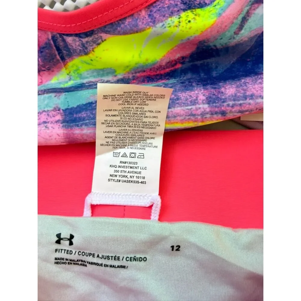 Under Armour Girls 2 Piece Athletic Set Sz.12 NWT Ultra Indigo Shorts Sports Bra